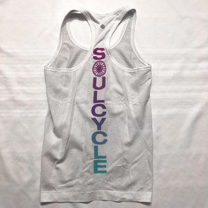 Soulcycle x Lululemon | White Racerback Tank Top